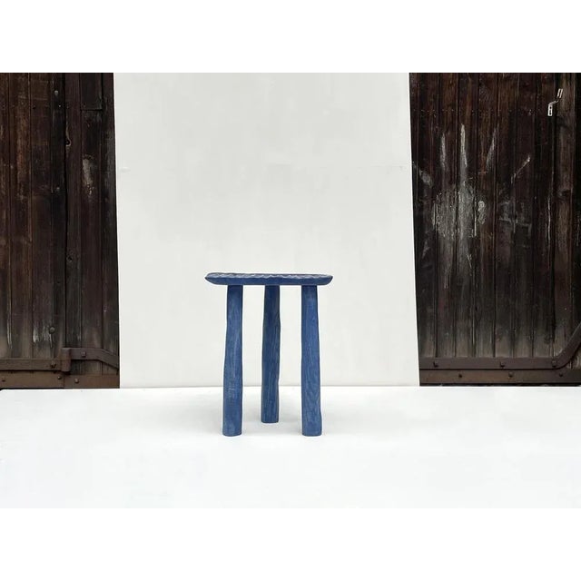 Set of Black Fingerprint Stools by Victor Hahner For Sale - Image 12 of 13