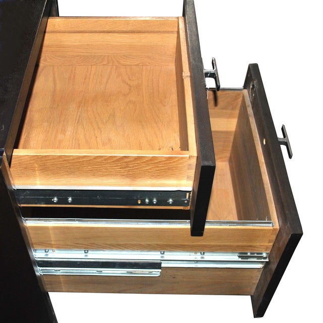 Wood Stow Davis Dark Walnut Knee Hole Credenza Desk For Sale - Image 7 of 8