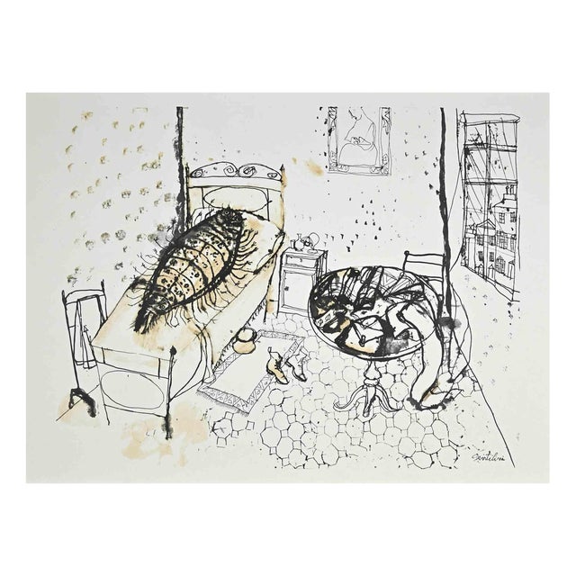 Franco Gentilini, The Insect, Offset Print, 1970s For Sale