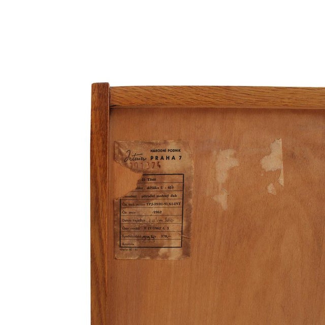 Oak Sideboards with Lacquered Drawers, Former Czechoslovakia, 1960s, Set of 2 For Sale - Image 18 of 18
