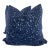 Abstract Cut Velvet in Navy on Aqua 22" Pillows-A Pair For Sale