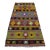 1970s Scandinavian Green Striped Kilim Rug For Sale