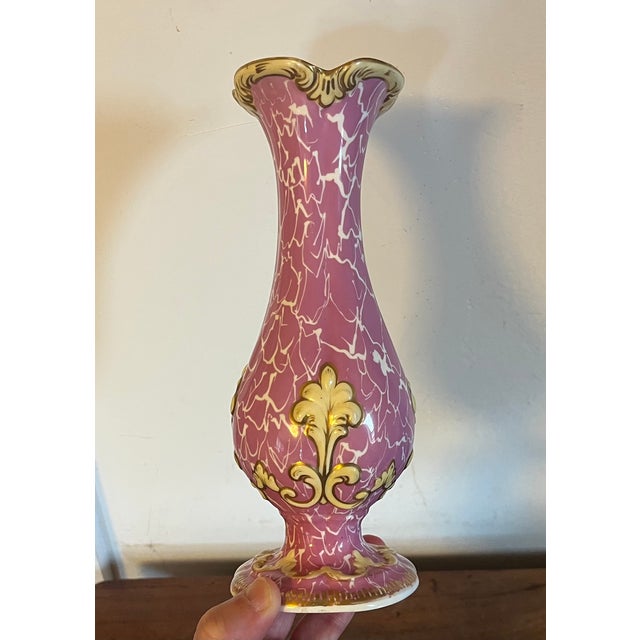 Antique Early 19th Century English Regency Pink Porcelain Baluster Vase in the French Louis XVI Taste For Sale - Image 11 of 11