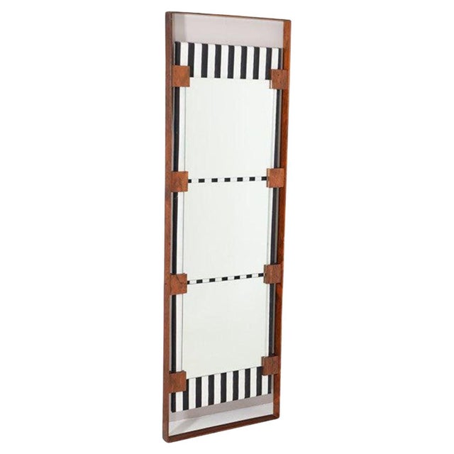 Modern 1960s Tall Modernist Italian Mirror For Sale - Image 3 of 4