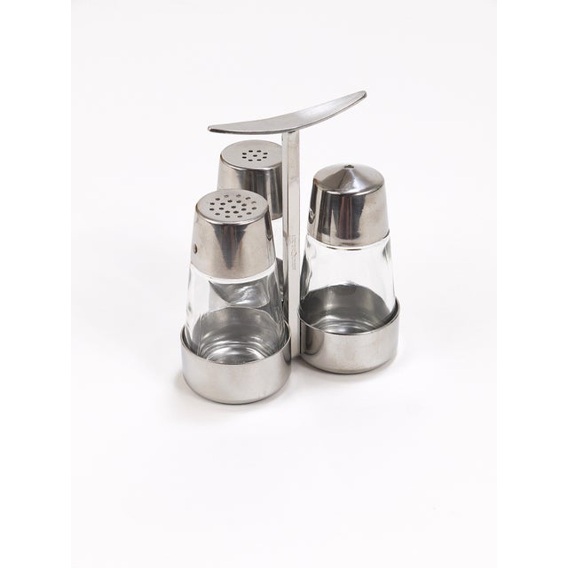 Salt and Pepper Menage Condiment Set by Marianne Dezel for Berndorf, 1960s For Sale - Image 6 of 16