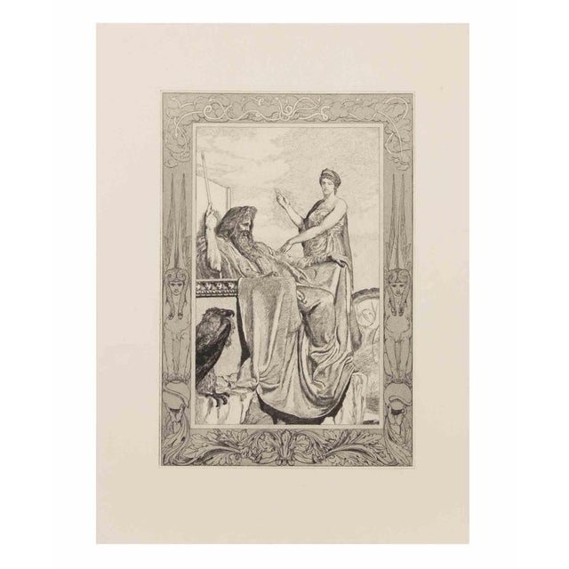 Etching and aquatint realized in 1909. Belongs to the series "Amor und Psyche. Opus V". Very good condition. This piece is...