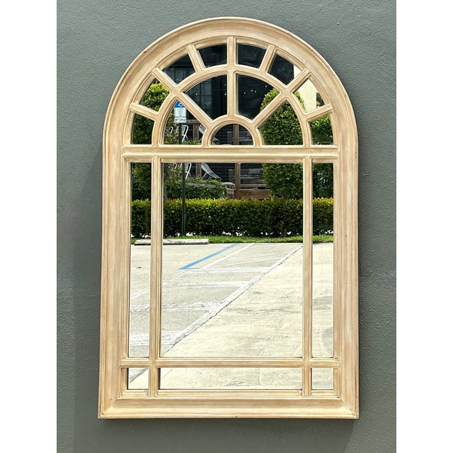 Vintage Arched Wood and Mirrored Glass Mirror For Sale In West Palm - Image 6 of 12