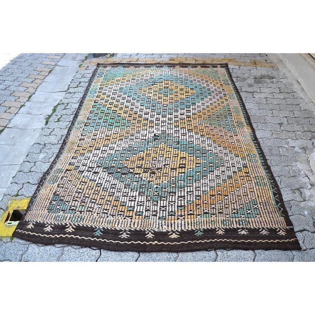 1960s Oversize Turkish Handmade Vintage Rug For Sale - Image 11 of 11