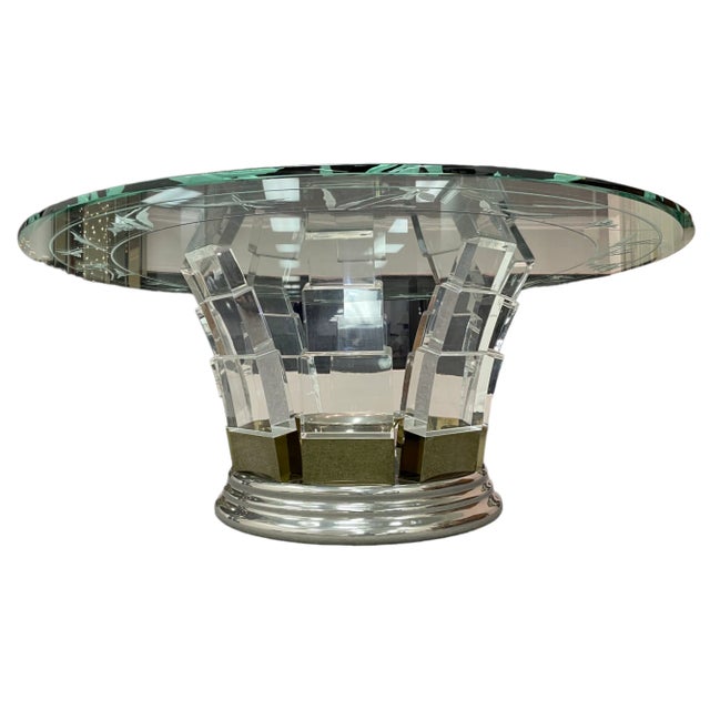 Jeffrey Bigelow Stunning Lucite Dining Room Table Base and Top by Jeffrey Bigelow For Sale - Image 4 of 4
