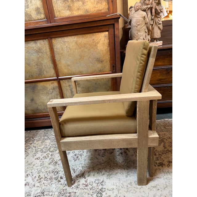 Williams-Sonoma Home Outdoor Teak Wood Arm Chairs, Pair For Sale - Image 12 of 12