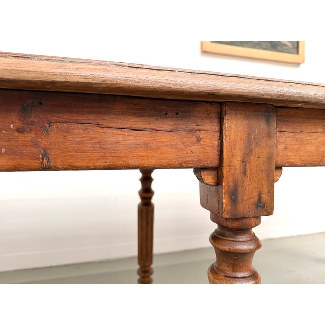Oak Table with Turned Legs, 1900 For Sale - Image 12 of 18