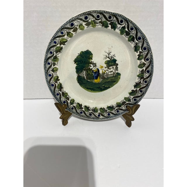 Set of 4 Antique French Creil Et Montereau Attributed Small Plates For Sale - Image 9 of 11