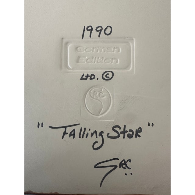 Native American R C Gorman "Falling Star" Rare Ceramic Heavy Art Plate Numbered 25/100 Perfect Condition For Sale - Image 3 of 7
