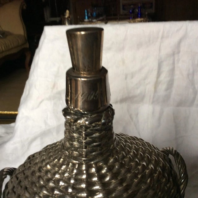 Gorham Silver Co. Gorham Sterling Silver Overlay Basket Jug For Sale - Image 4 of 10