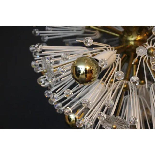 Gold Sputnik Snowball Dandelion Chandelier Emil Stejnar for Nikoll, 1950s For Sale - Image 8 of 14