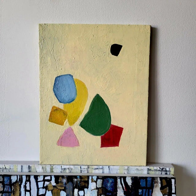 "Happy Baby" Contemporary Abstract Oil Painting by Lynn Christian For Sale - Image 4 of 7