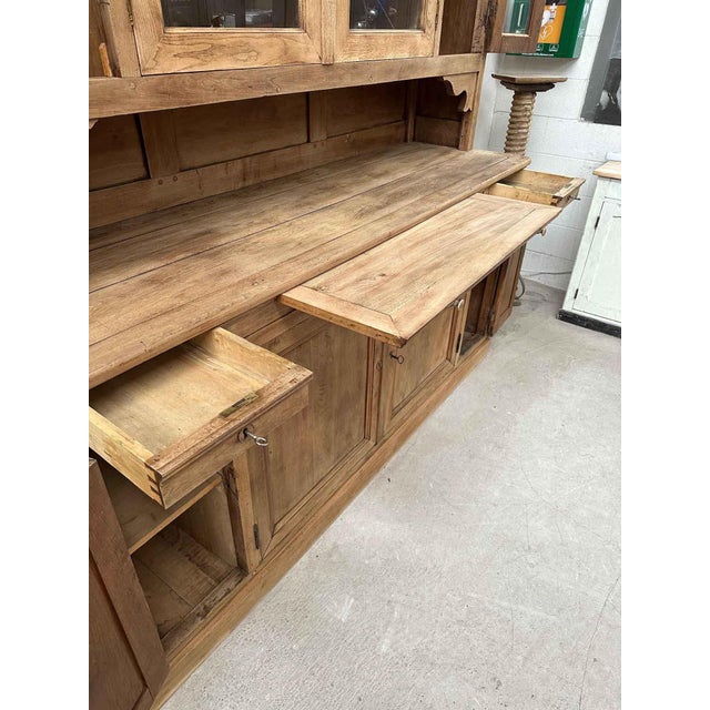 Large Country Style Oak Cabinet For Sale - Image 12 of 17