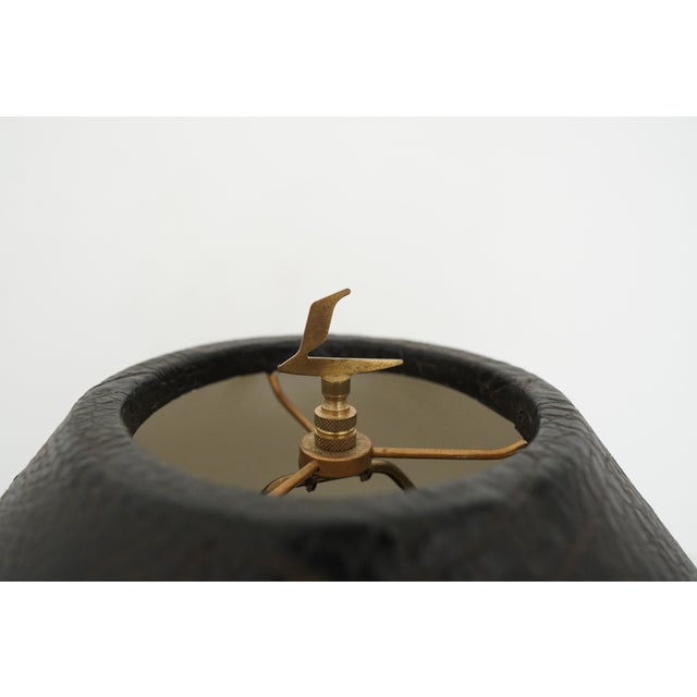 Vintage Mediterranean Leeazanne Bronze Table Lamp For Sale - Image 4 of 13