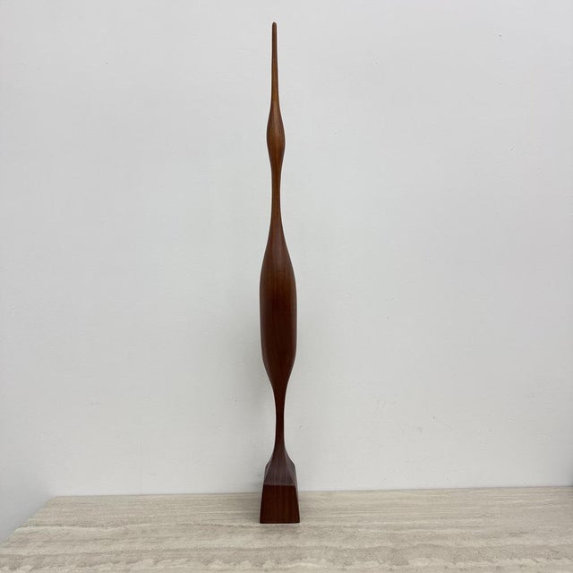 Mid-Century Teak Crane Figurine, 1960s For Sale - Image 10 of 18