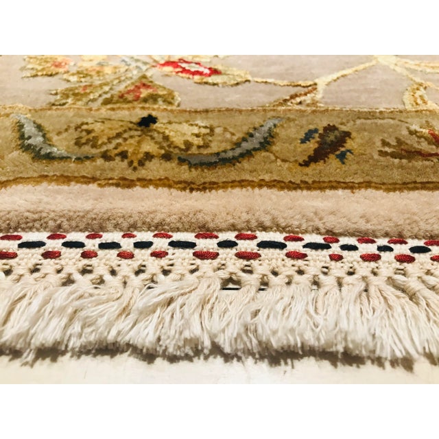 Handmade Wool and Silk Jaipur Carpets, 1980s, Set of 2 For Sale - Image 6 of 11