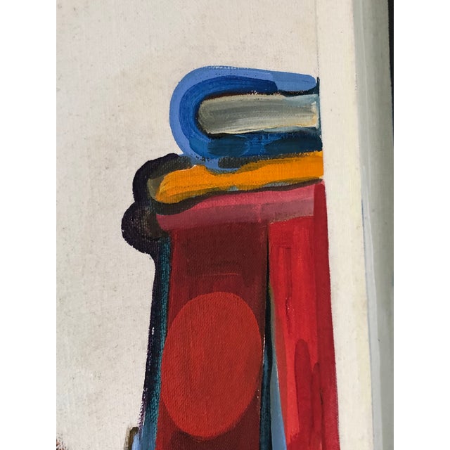 Textile Large Mid 20th Century Original Window View With Still Life Painting by Ellen Lanyon For Sale - Image 7 of 13