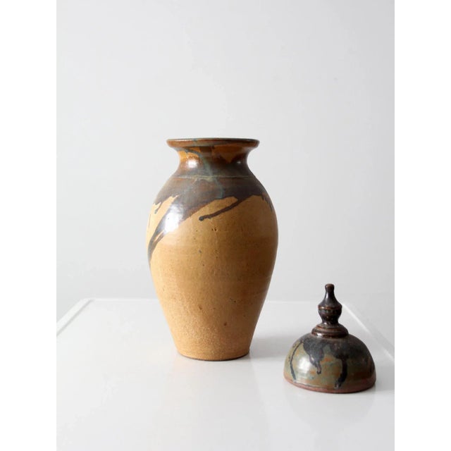 Ceramic Vintage Studio Pottery Vase For Sale - Image 7 of 13