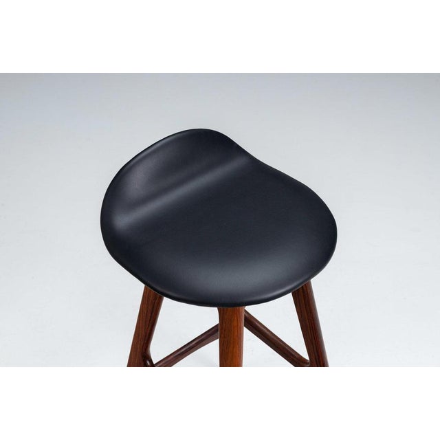 OD61 Bar Stools in Santos Rosewood by Erik Buck for Oddense, Denmark, 1965, Set of 3 For Sale - Image 6 of 12