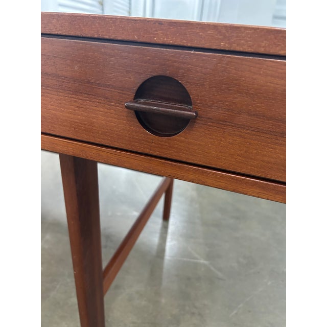 1960s Mid Century Danish Modern Teak Desk Attributed to Peter Lovig For Sale - Image 4 of 8