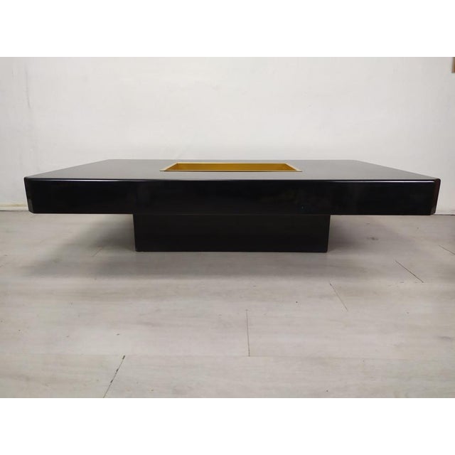 Black & Gold Coffee Table, 1970s For Sale - Image 9 of 18