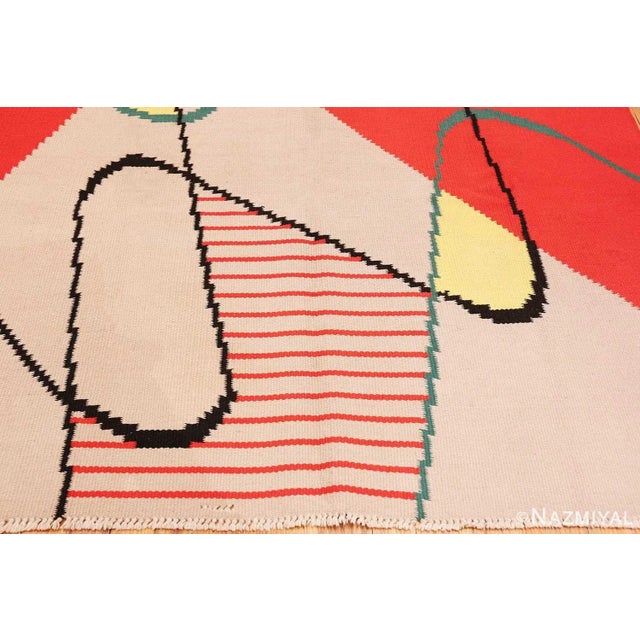 Art Deco Nazmiyal Collection Vintage Antonin Kybal Room French Kilim Rug For Sale - Image 3 of 6