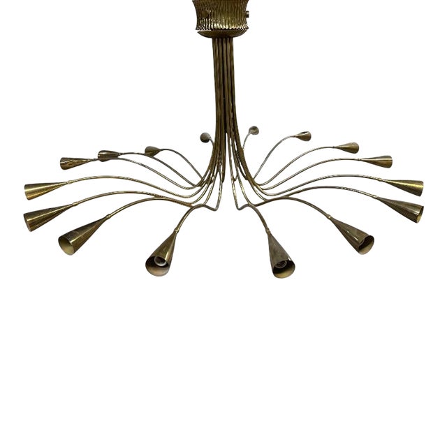 1950s Oscar Torlasco for Lumi Chandelier For Sale