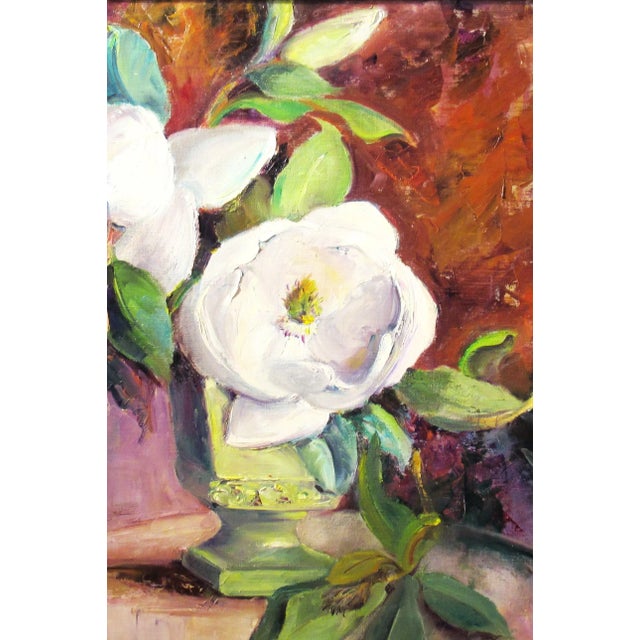 Traditional Jennie Thatcher Crawford, Flowers Still Life with Vase, Circa 1950 For Sale - Image 3 of 10
