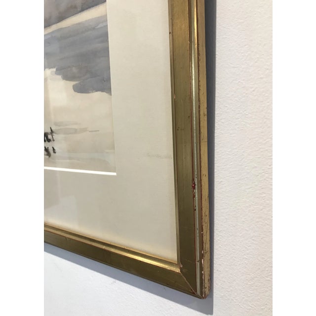 Sergio Cecchi, Paysage au bord de l'eau, 1954 For Sale - Image 6 of 7