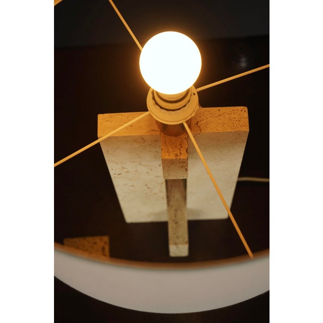Mid-Century Modern Table Lamp in Travertine, Italy, 1970s For Sale - Image 6 of 12