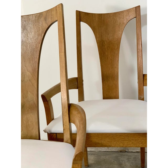 Brown Mid-Century Broyhill Brasilia Captain Dining Chairs - A Pair For Sale - Image 8 of 9