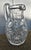 Vintage Polonia Heavy Cut Crystal Pitcher W/Handle For Sale - Image 11 of 13