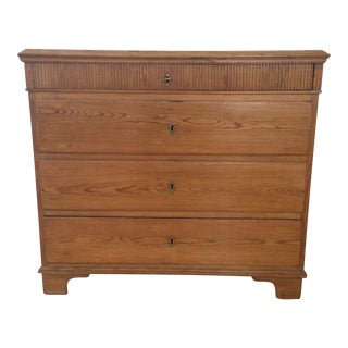 Late 19th Century Antique Pine Reeded Chest of Drawes For Sale