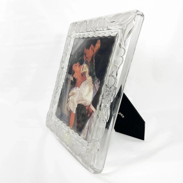 Waterford Marquis by Waterford Crystal Glass Floral Frame - 8x10 For Sale - Image 4 of 5