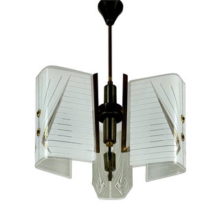 Mid-Century Three Arm Pendant Light, Italy, 1960s For Sale