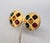 Vintage Signed Napier Round Goldtone Jewel Tone Rhinestone Clip Earrings-2 Pieces For Sale In Philadelphia - Image 6 of 7