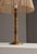 A striking vintage handmade table lamp crafted in solid brass, featuring an intricately turned, bamboo-inspired column...