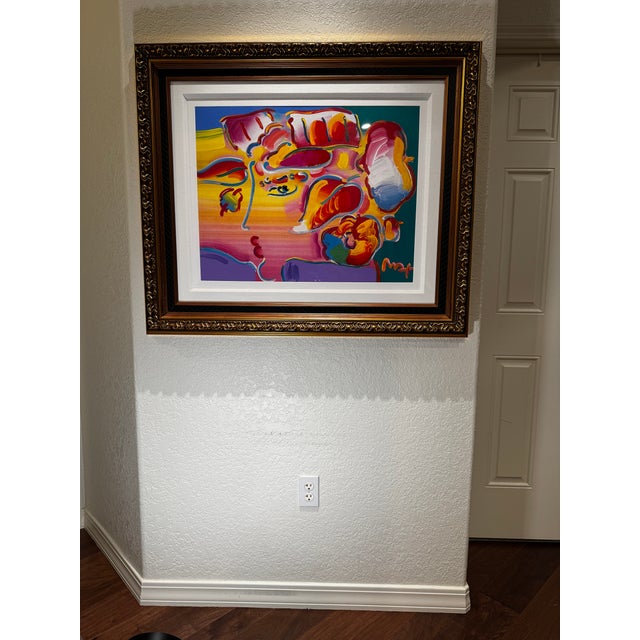 Pop Art Peter Max "Profile Series 7" (2001) Unique Mixed Media Acrylic Painting, Hand Signed - Framed With Coa For Sale - Image 3 of 9