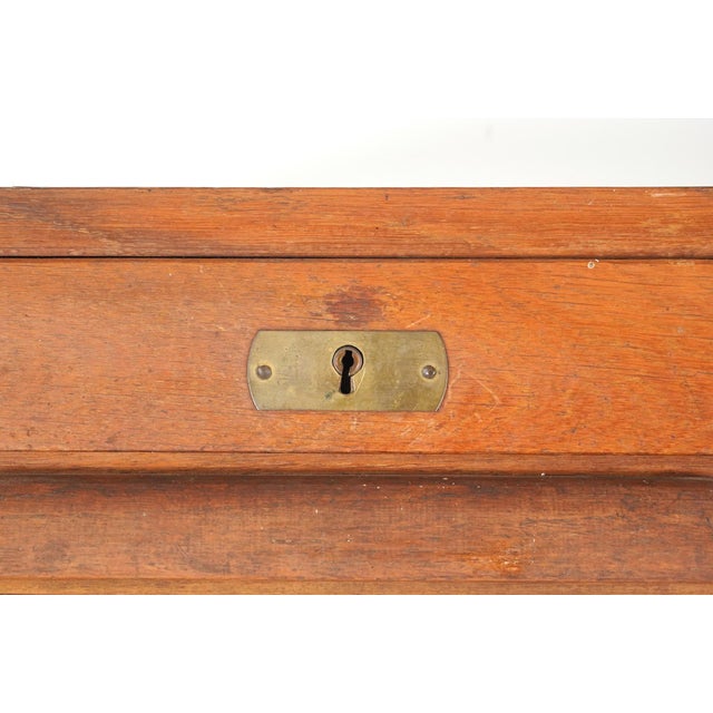 Vintage European Mid Century Double Tambour Door Office File Cabinet For Sale - Image 6 of 12