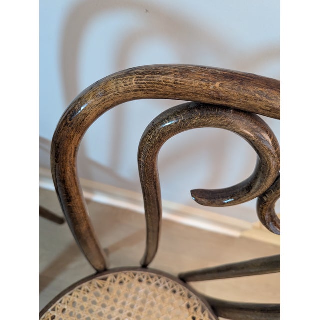 1960s Sweetheart Bentwood & Cane Chairs by ZPM Radomsko for Thonet For Sale - Image 14 of 14