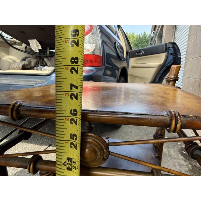 Pair of Vintage Victorian Style Faux Bamboo Metal Nesting Plan Stands For Sale - Image 16 of 16