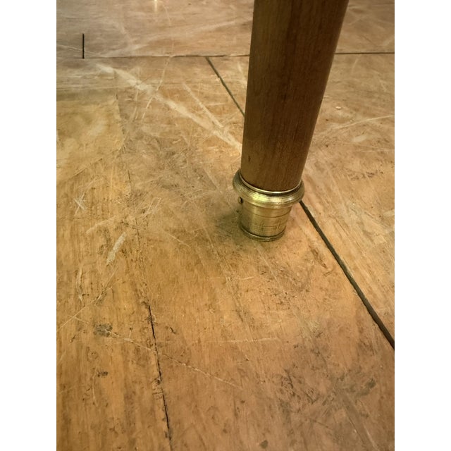 Brown Directoire Bouillotte Table in Cherrywood and Brass For Sale - Image 8 of 9