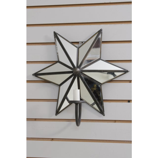 1990s Meyda Mirrored Star Electric Wall Sconces - a Pair For Sale - Image 10 of 13