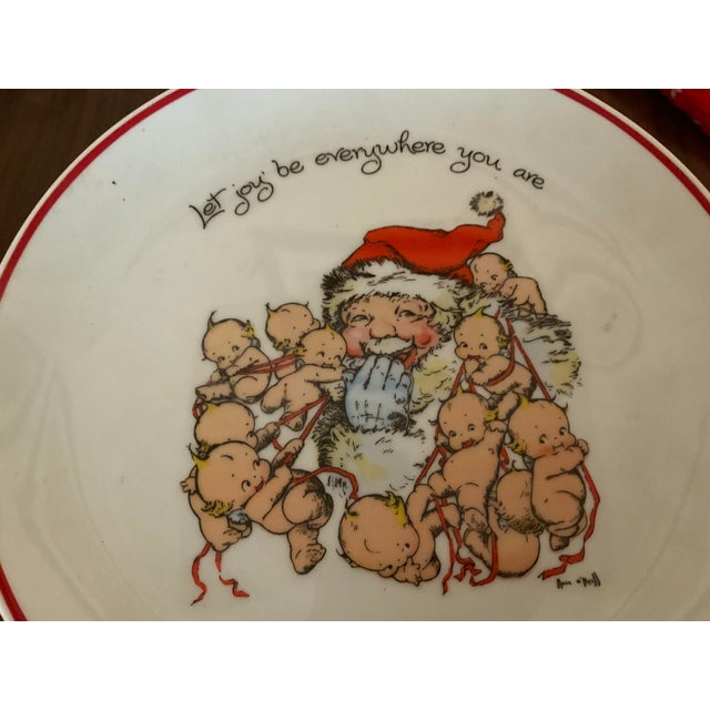 American 1973 Kewpie Santa Claus Commemorative Christmas Plate For Sale - Image 3 of 7