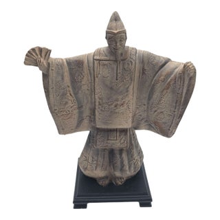 Vintage 1981 Austin Productions Samurai Sculpture – Uesugi Warrior in Traditional Robes, 17" Tall For Sale