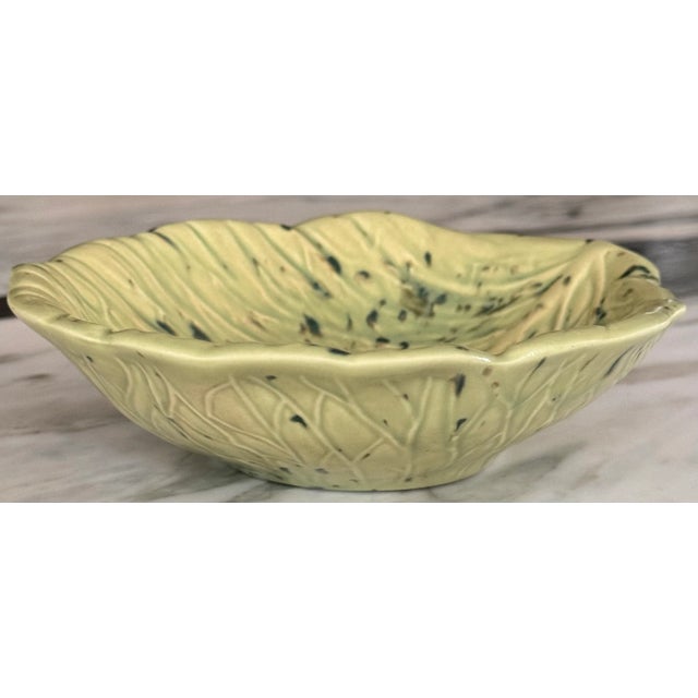 LastChance!Splatterware Majolica Style Cabbage Dish For Sale In Seattle - Image 6 of 11